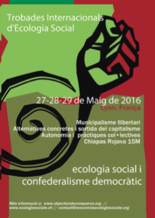27-29 de maig a Lió. Trobada internacional d’Ecologia Social