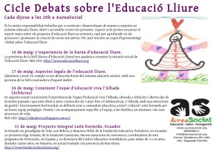 Cicle Debats sobre l’Educació Lliure a AureaSocial (Bcn)