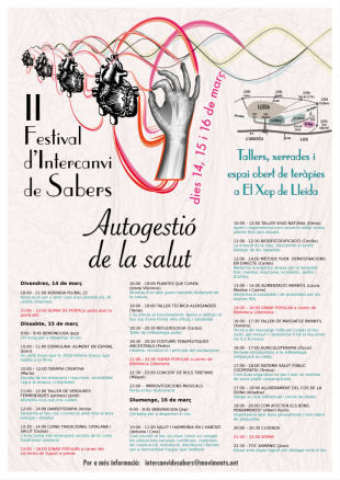 II Festival de Intercambio de Saberes en Lleida: Autogestión de la Salud