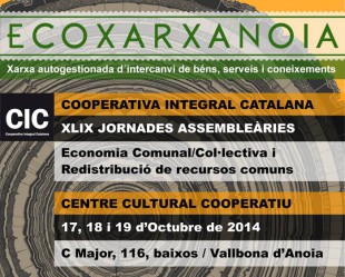 17-19 d’octubre. XLIX Jornades : la redistribució dels recursos comuns