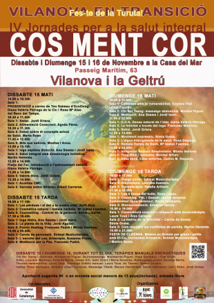 15-16 de novembre. Jornades de salut Cos, Ment, Cor a Vilanova i la Geltrú