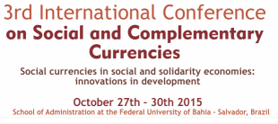 27-30 d’octubre al Brasil. La CIC a la III Conferència Internacional de monedes socials i complementàries