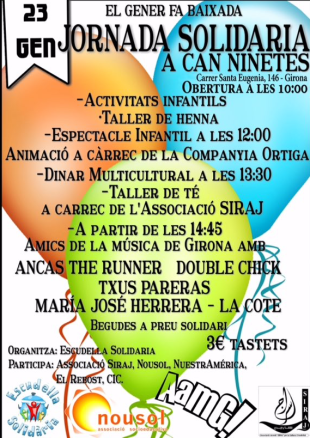 23 de gener. Jornada solidària de l’Escudella a Can Ninetes