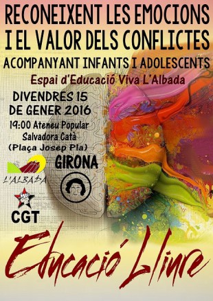 15 de gener. Xerrada sobre emocions i conflictes amb L’Albada a Girona